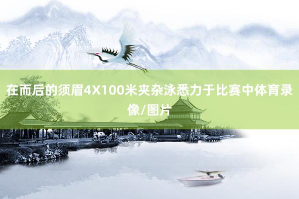 在而后的须眉4X100米夹杂泳悉力于比赛中体育录像/图片